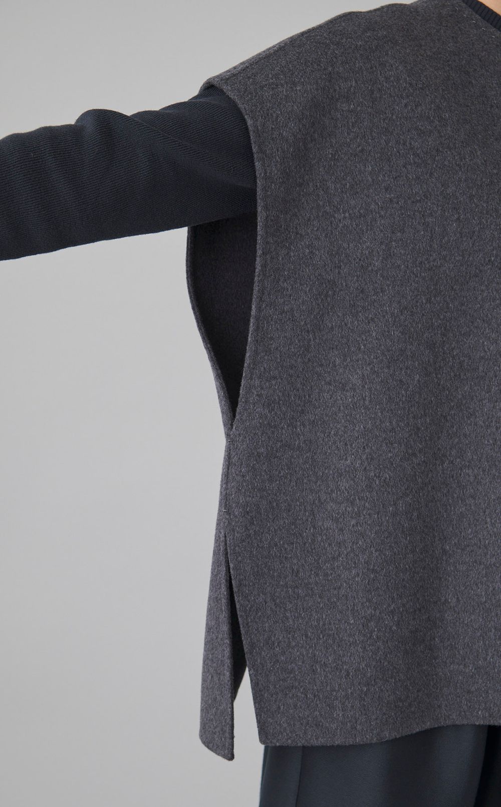 ウールダブルフェイスジレ