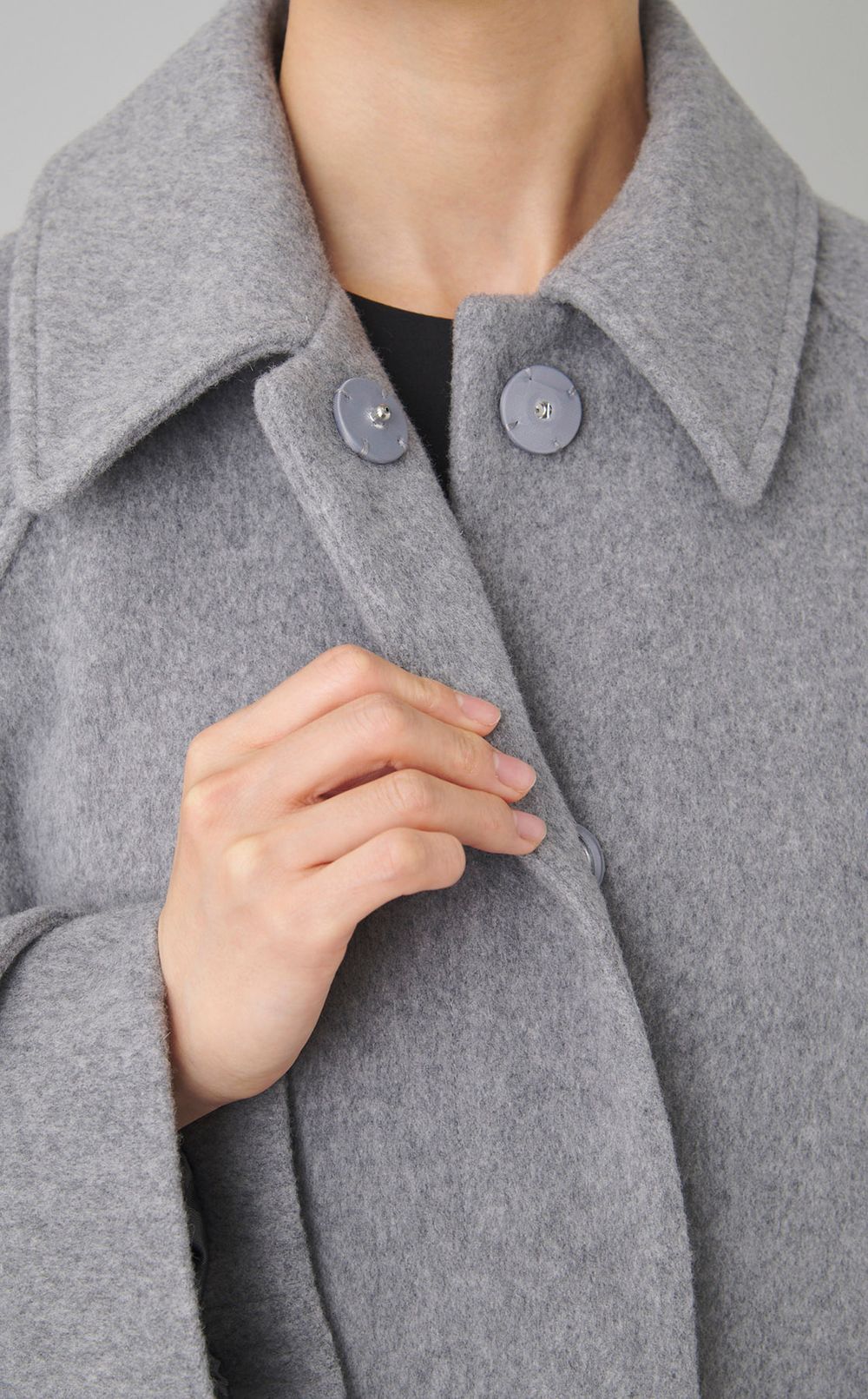 ステンカラーショートフレアコート