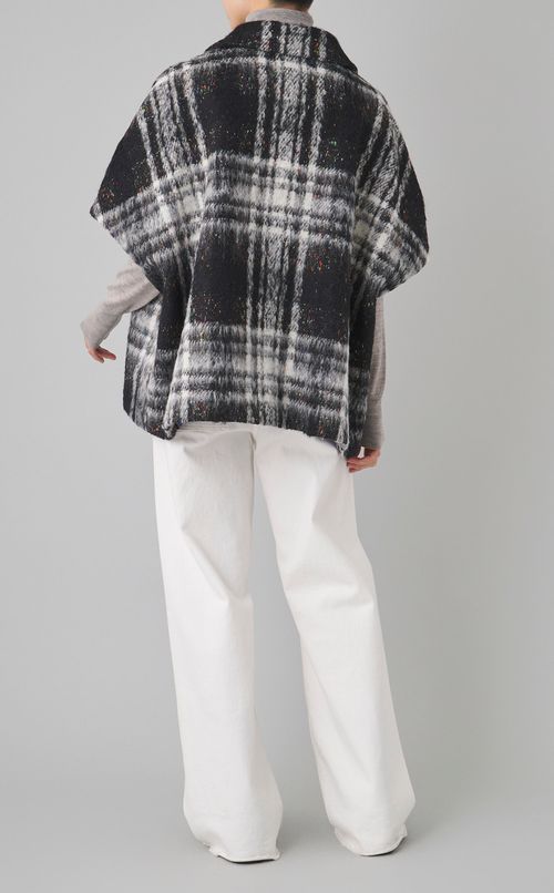 ネップチェックワイドジレコート