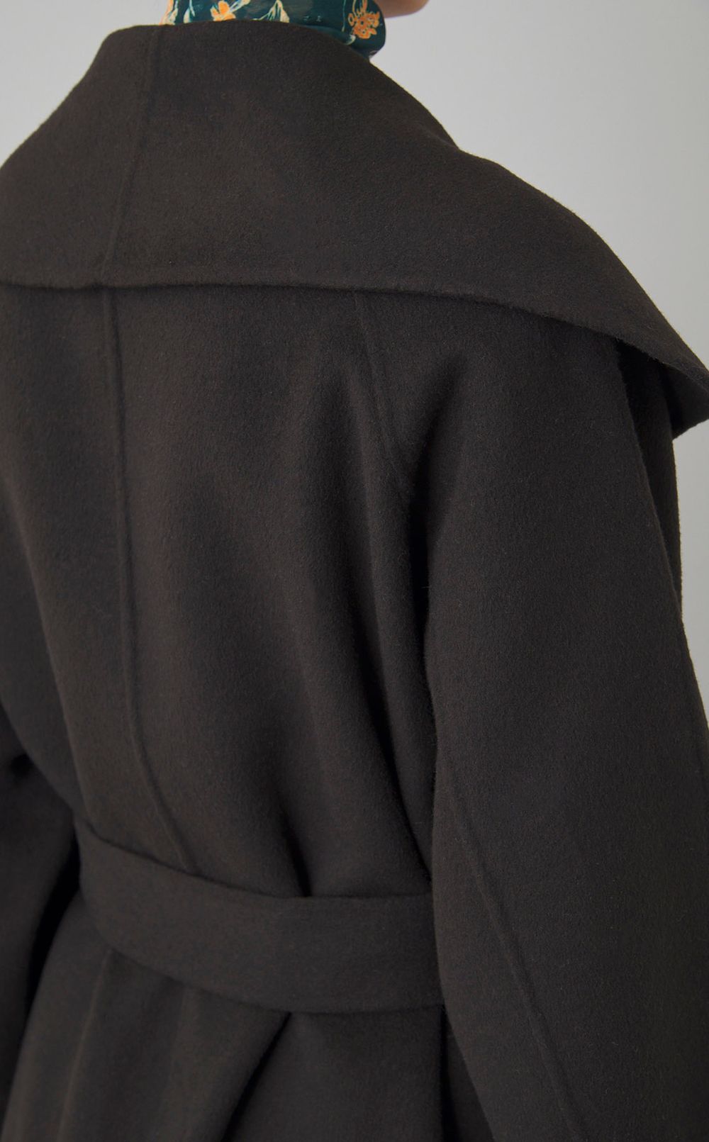 ビッグカラーミディ丈コート