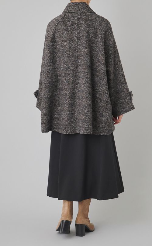 ステンカラーショートフレアコート