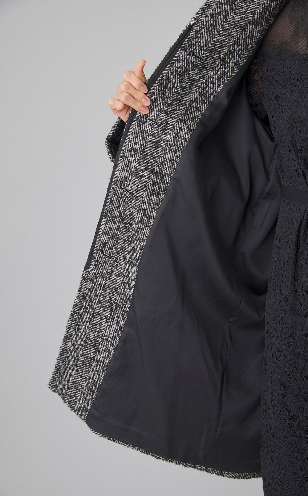 ステンカラーミドルコート