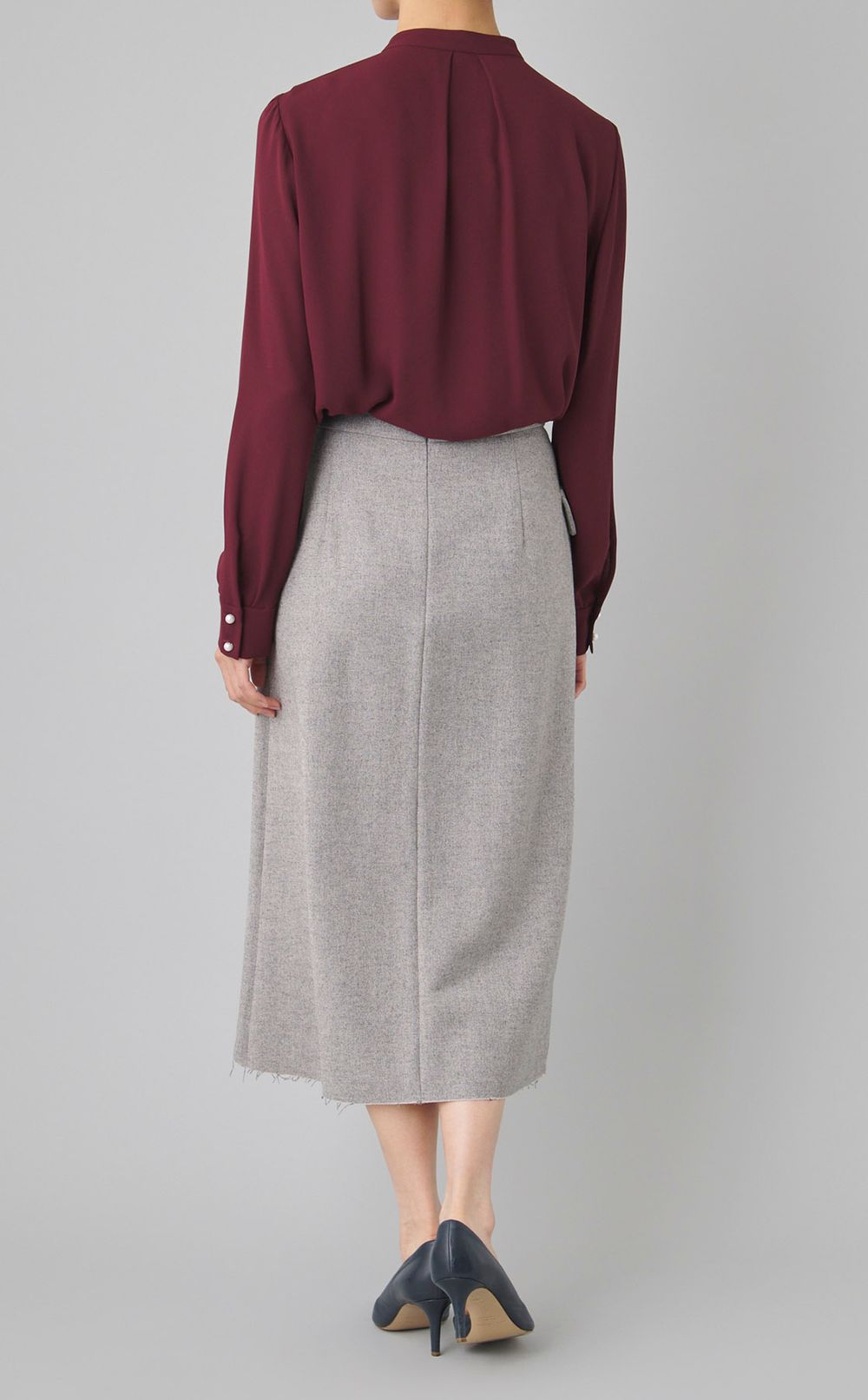 ツイードラップデザインスカート