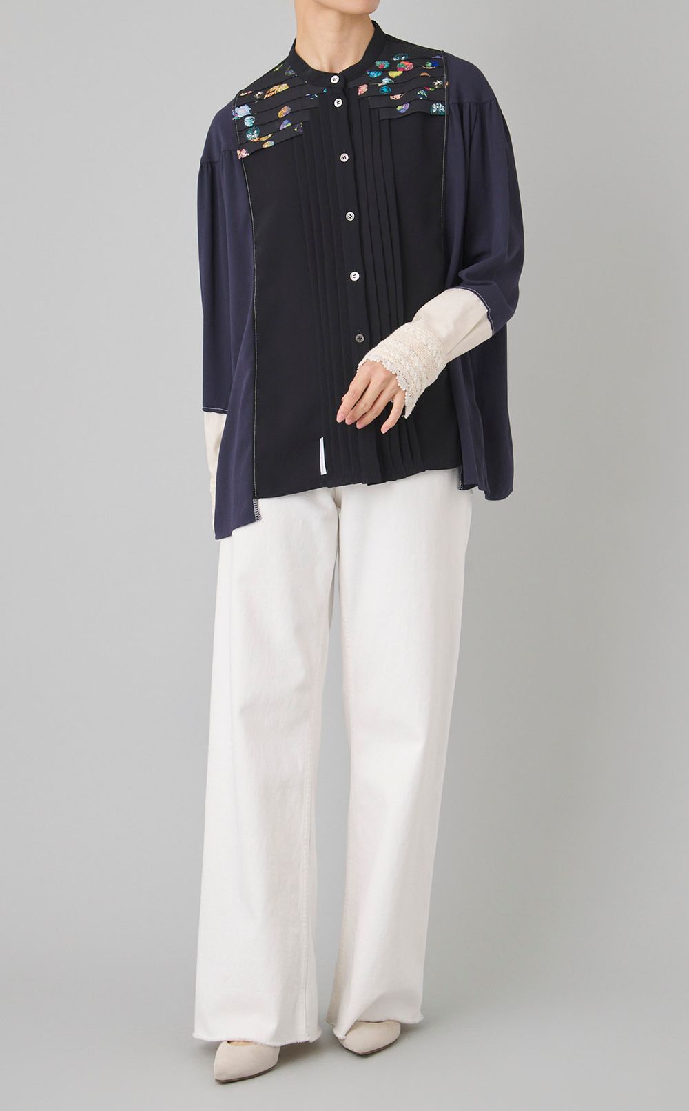 【reADdress】リメイクノーカラーシャツ