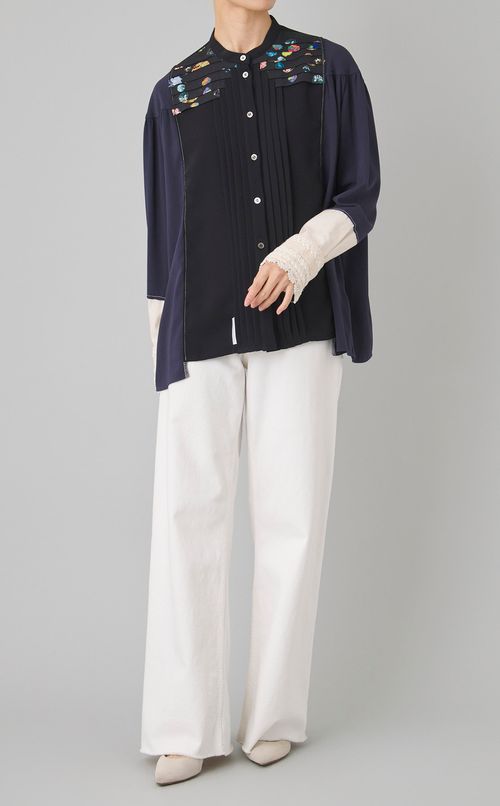 【reADdress】リメイクノーカラーシャツ