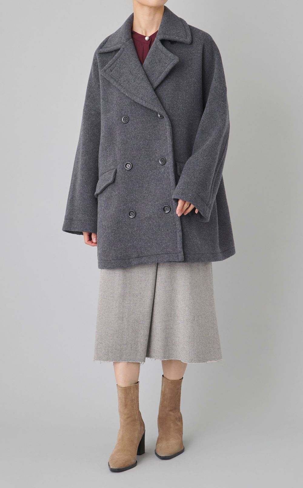 ツイードラップデザインスカート