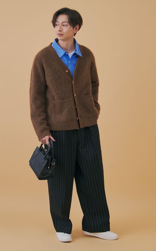 モヘアカーディガン