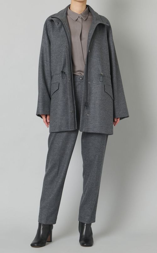 ウールスムーススタンドカラーコート