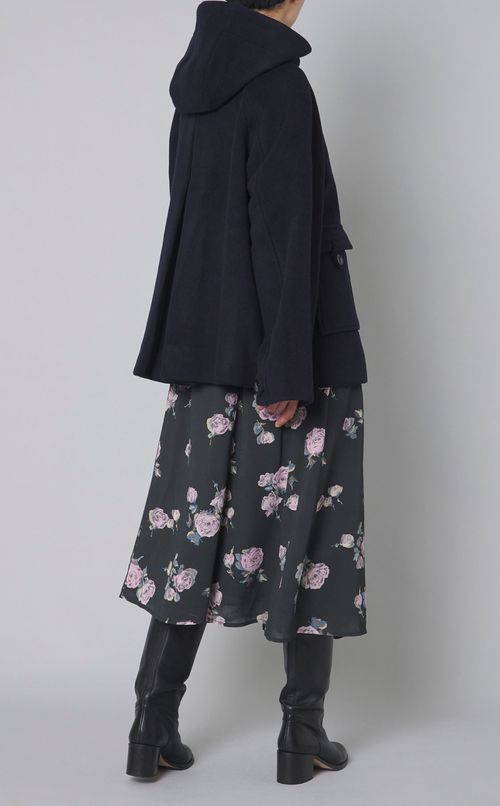 ボイルウールフーディコート