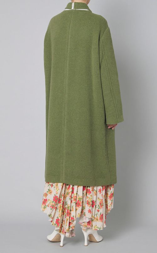 ウールバックジップステンカラーコート