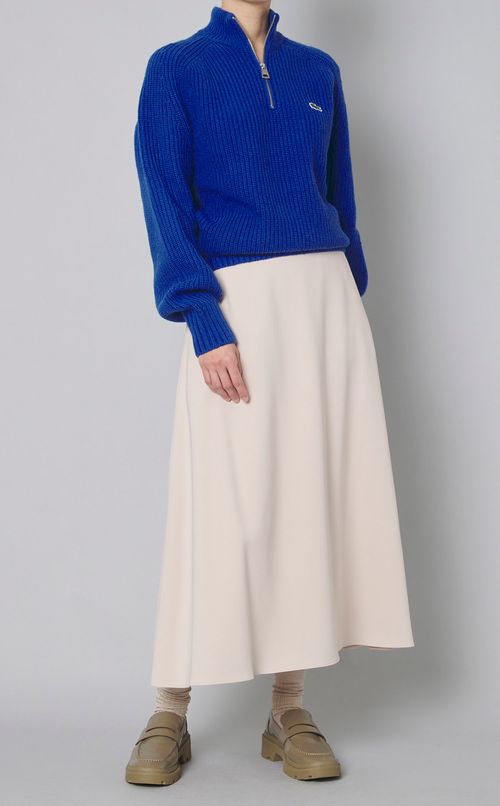 ジップアップニットプルオーバー