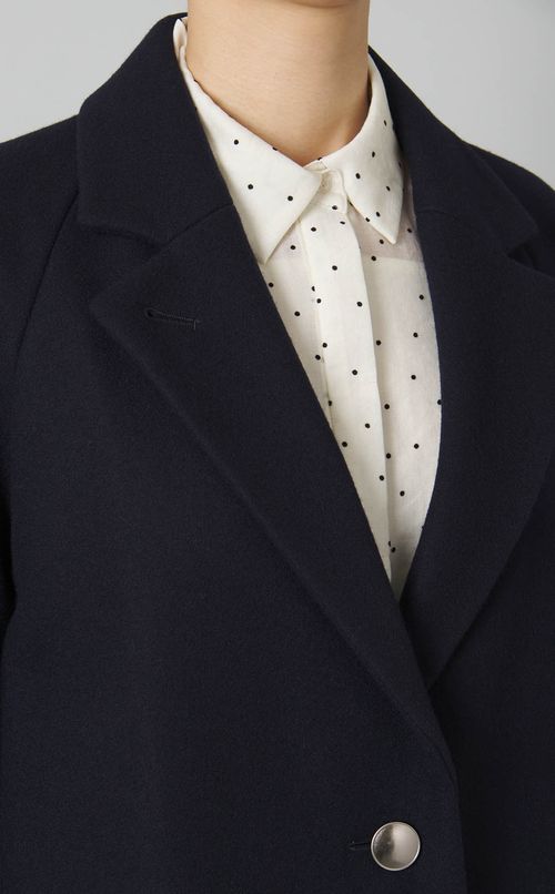 1ボタンウールチェスターコート