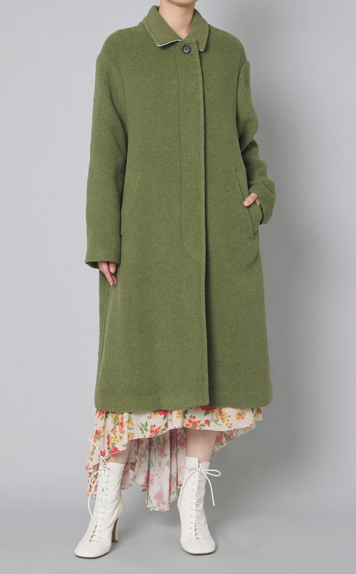 フラワープリントVネックワンピース