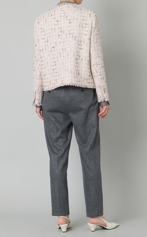 イリュームツイードノーカラージャケット