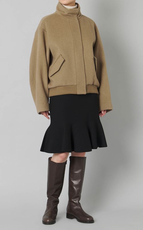 スムースニットフレアスカート