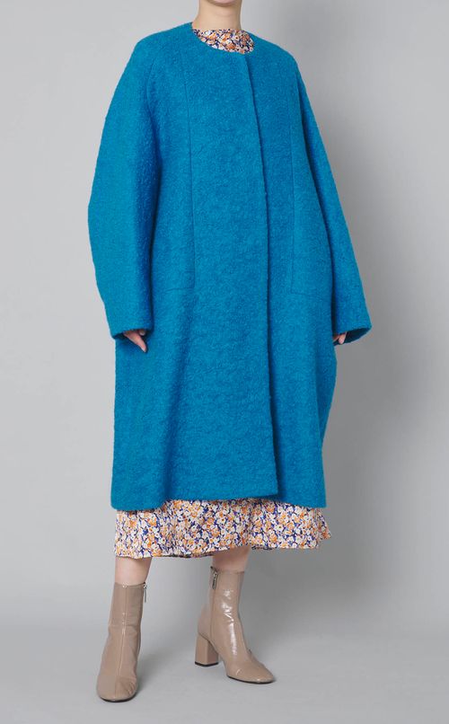 フラワープリントフレアカフスワンピース