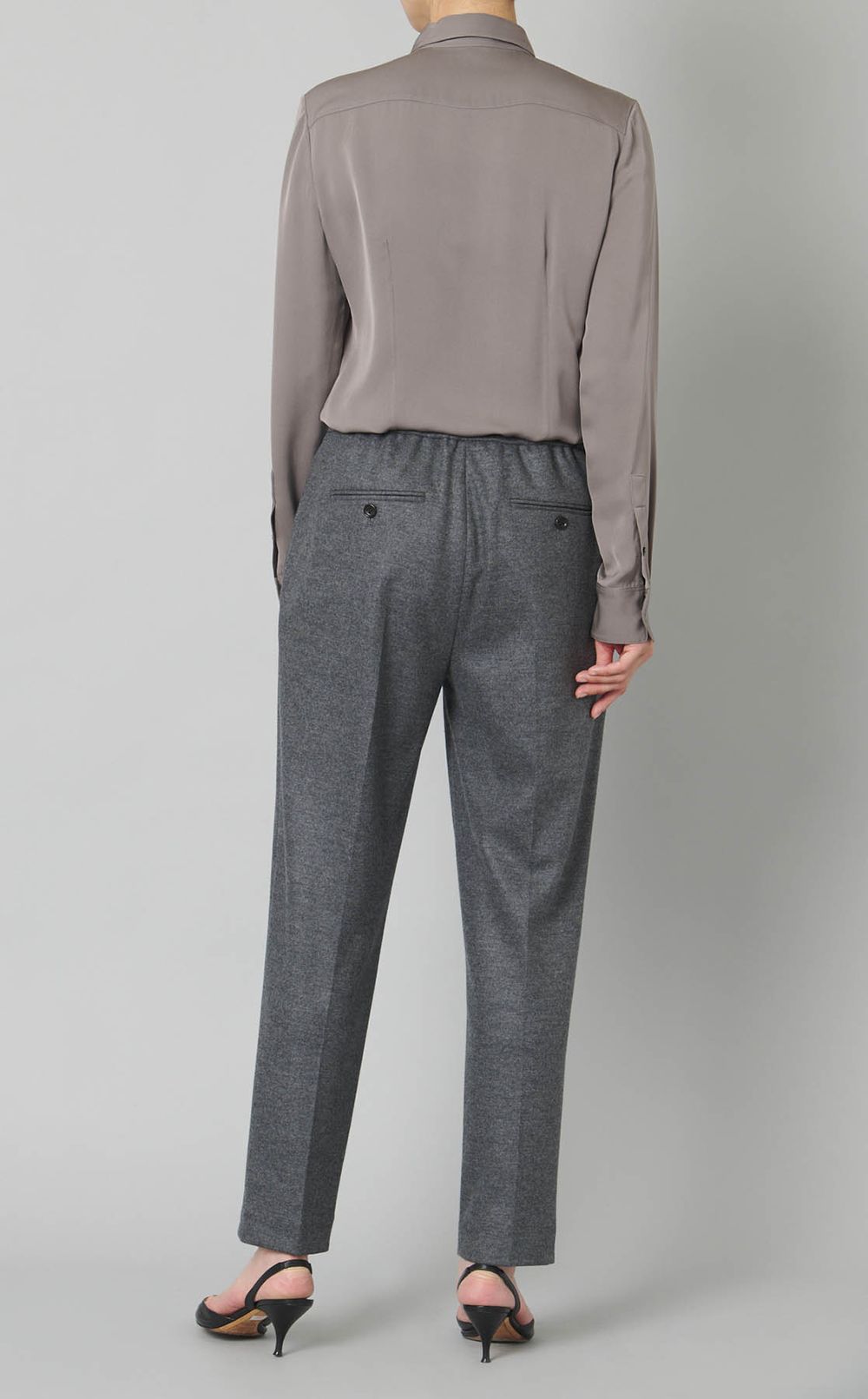 ウールスムーステーパードパンツ