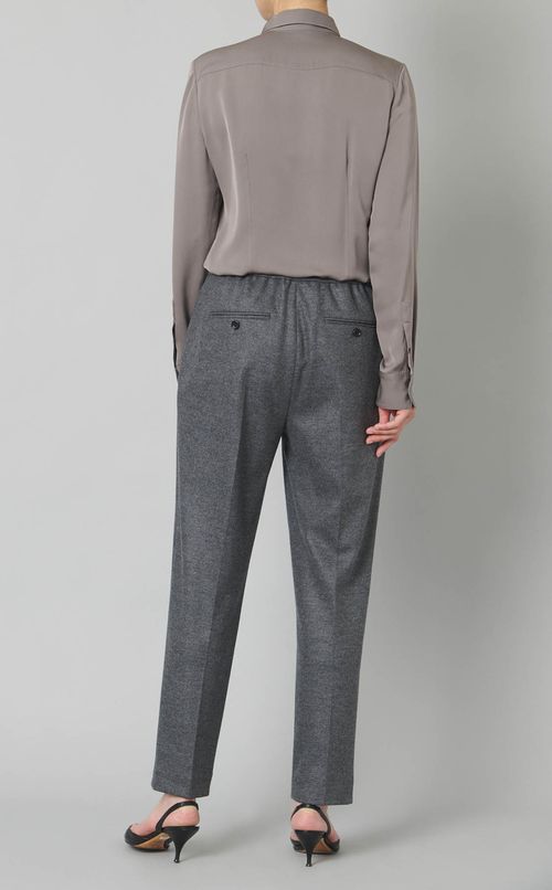 ウールスムーステーパードパンツ