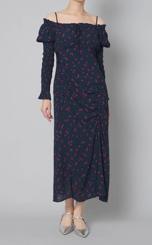 クラシカルフラワーワンピース