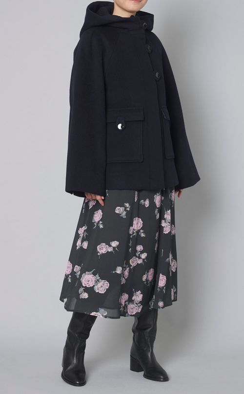 フラワープリントカシュクールワンピース