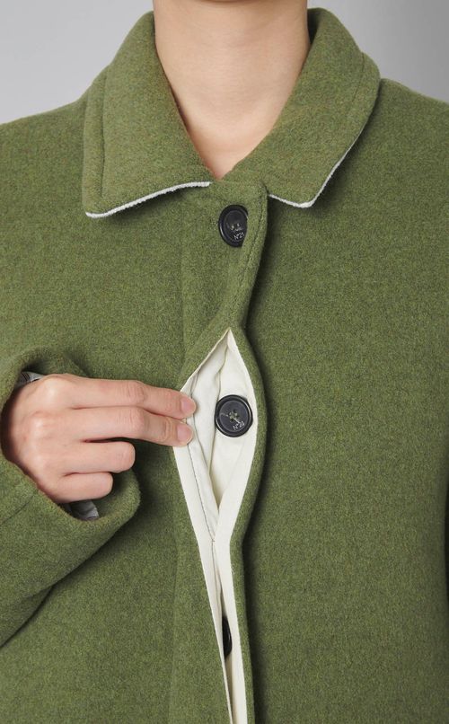 ウールバックジップステンカラーコート