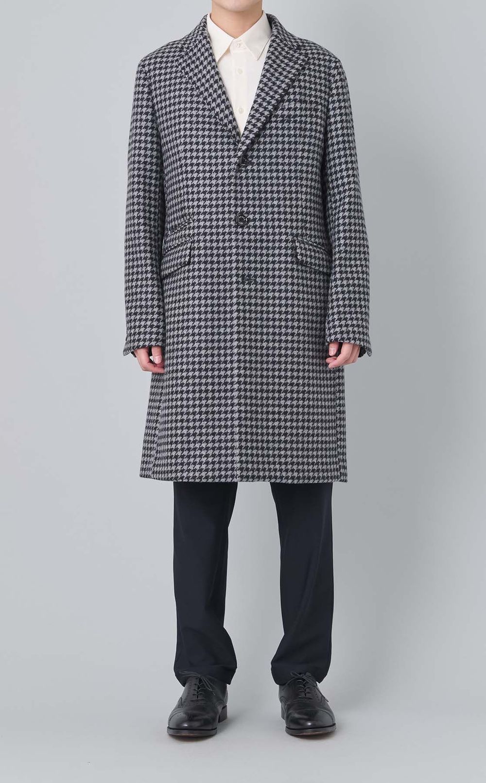 ハウンドトゥースチェスターコート