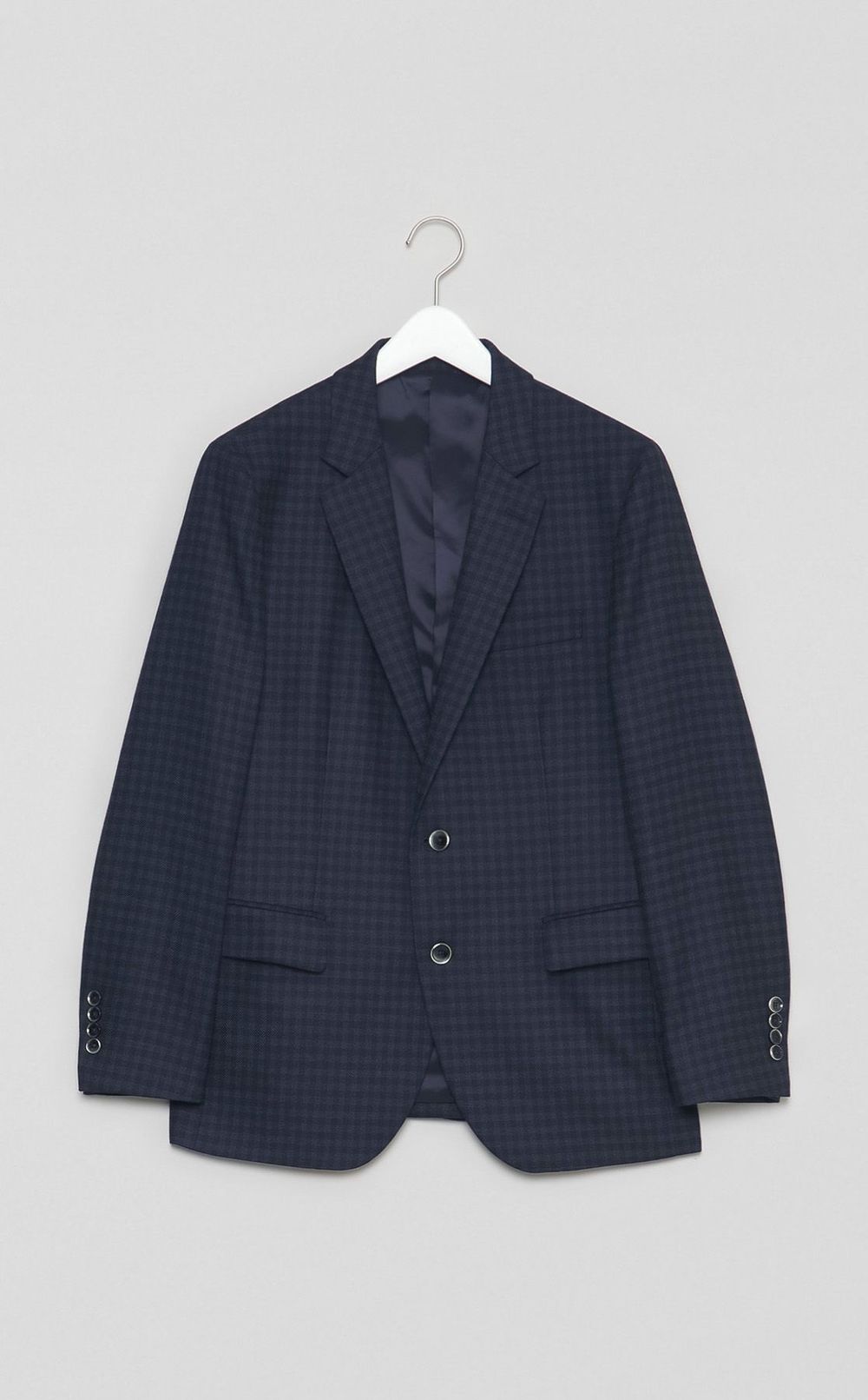 マイクロチェックウールジャケット