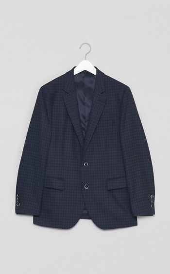 マイクロチェックウールジャケット