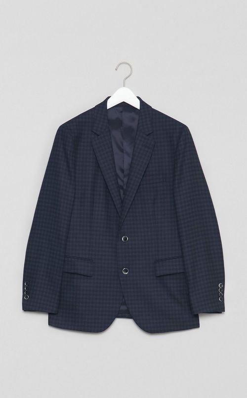 マイクロチェックウールジャケット