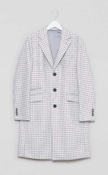ハウンドトゥースチェスターコート