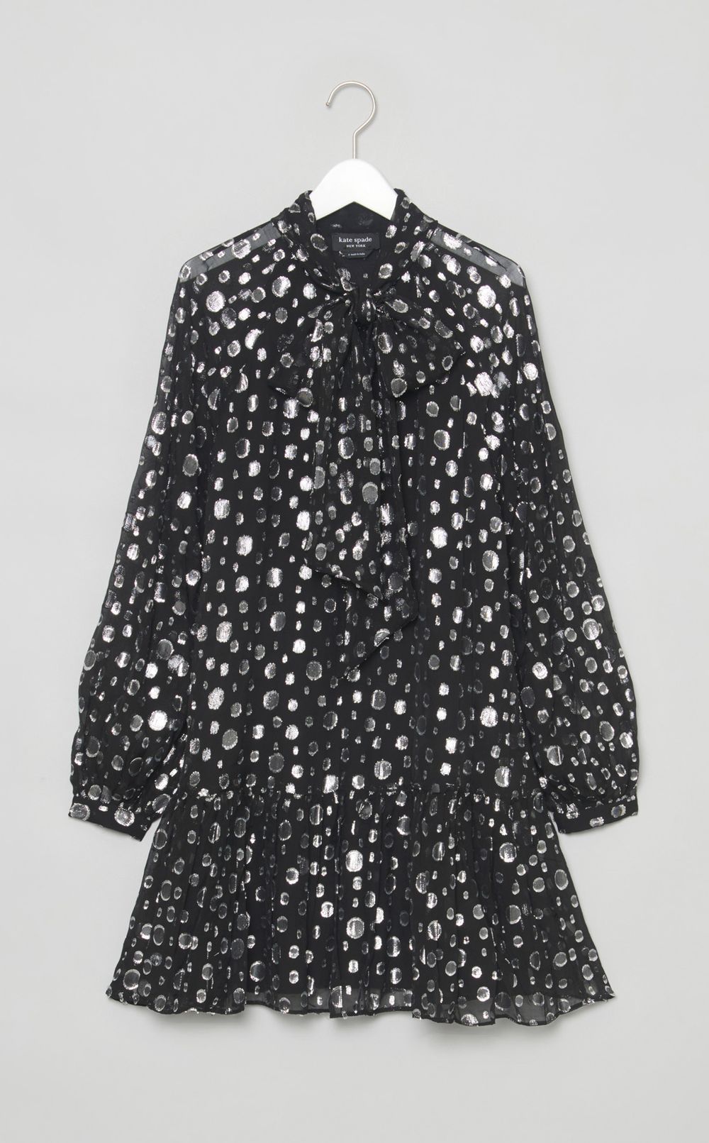 メタリックドットボウタイミニワンピース