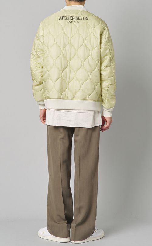 キルティングクルーネックプルオーバー