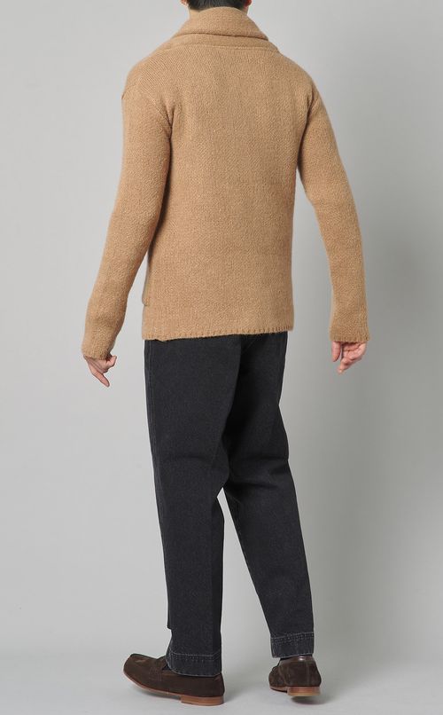 ショールカラーニットジャケット