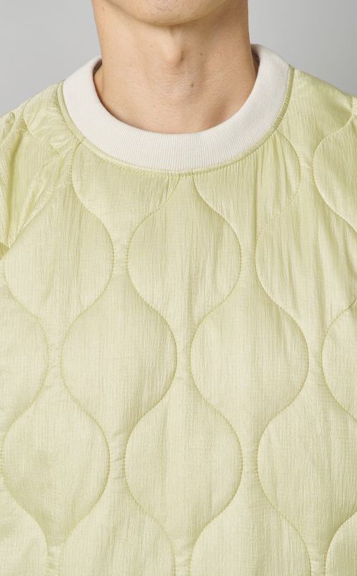 キルティングクルーネックプルオーバー