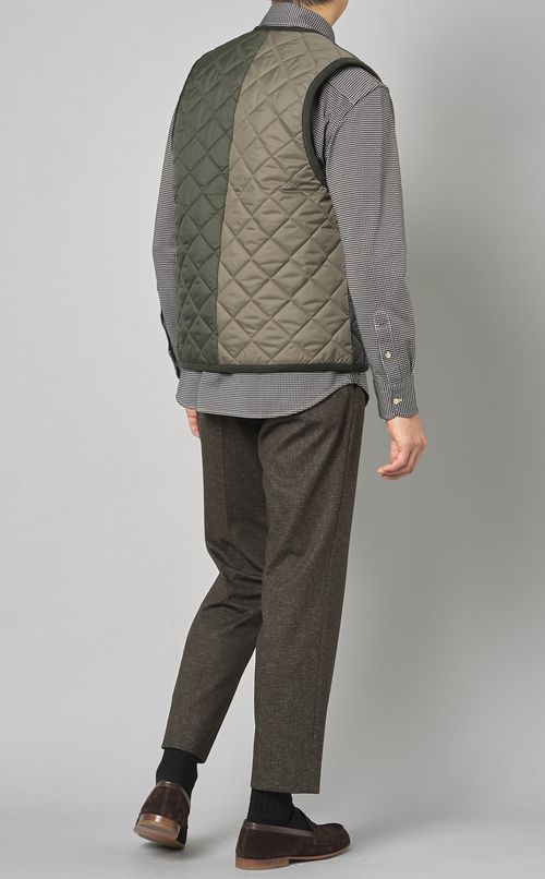 キルティングパッチワークジレ