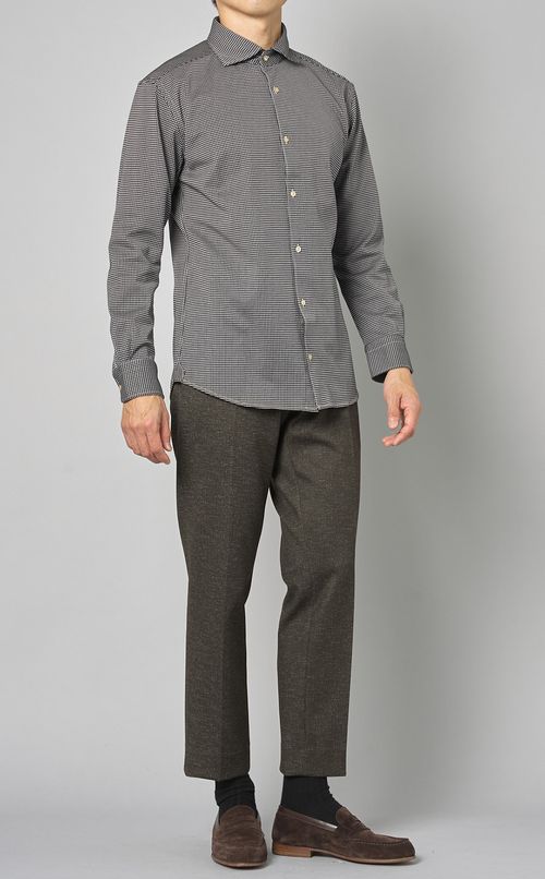 コンパクトギンガムチェックシャツ