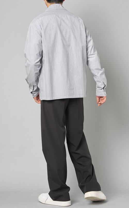 ツイストコットンオープンカラーシャツ