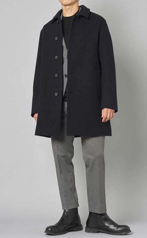 メルトンシングルPコート