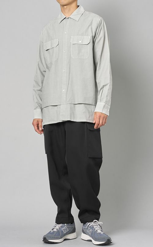 ガーメントダイレイヤードシャツ