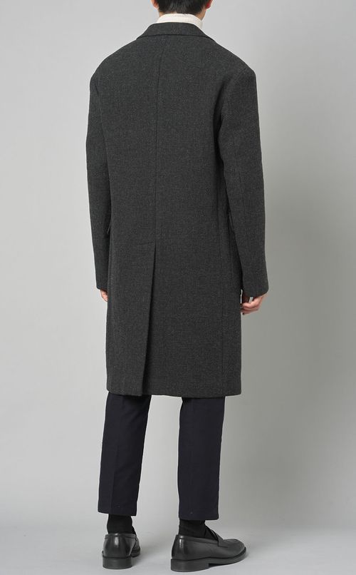 3ボタンチェスターコート