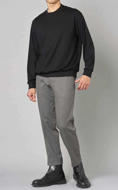 ウールジャージクルーネックプルオーバー