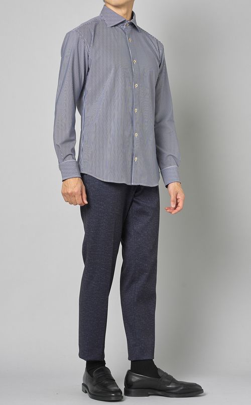 ストレッチストライプシャツ