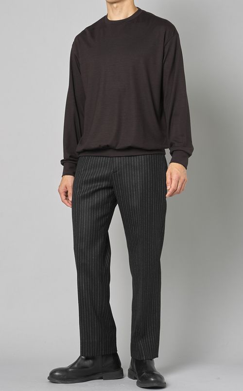 ウールジャージクルーネックプルオーバー