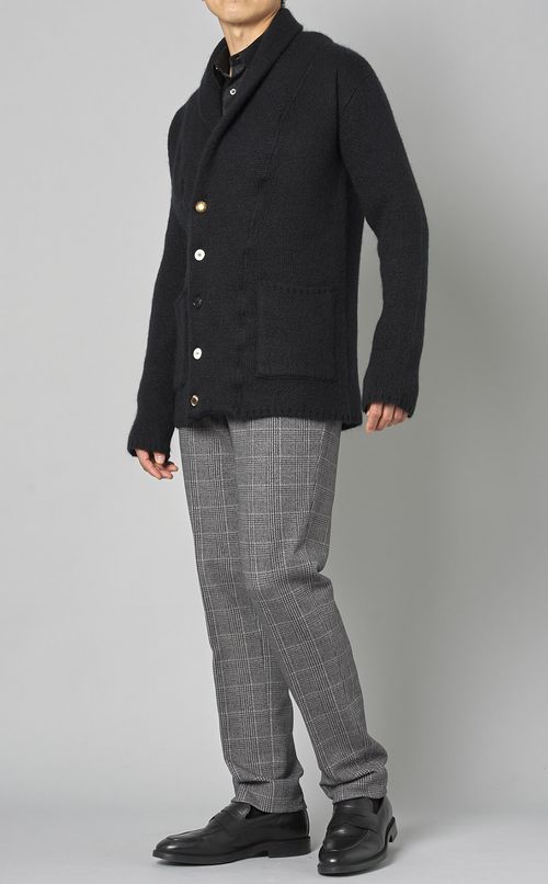 ショールカラーニットジャケット