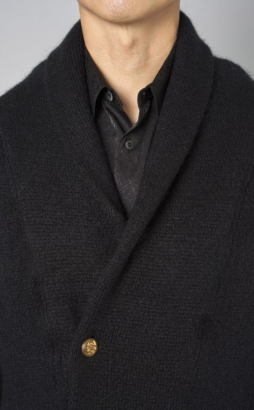 ショールカラーニットジャケット