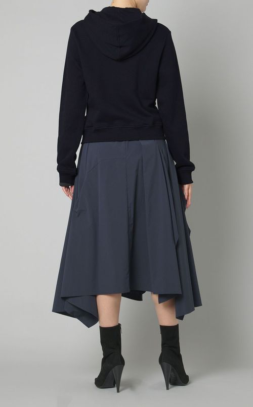 フロントギャザージップアップフーディ