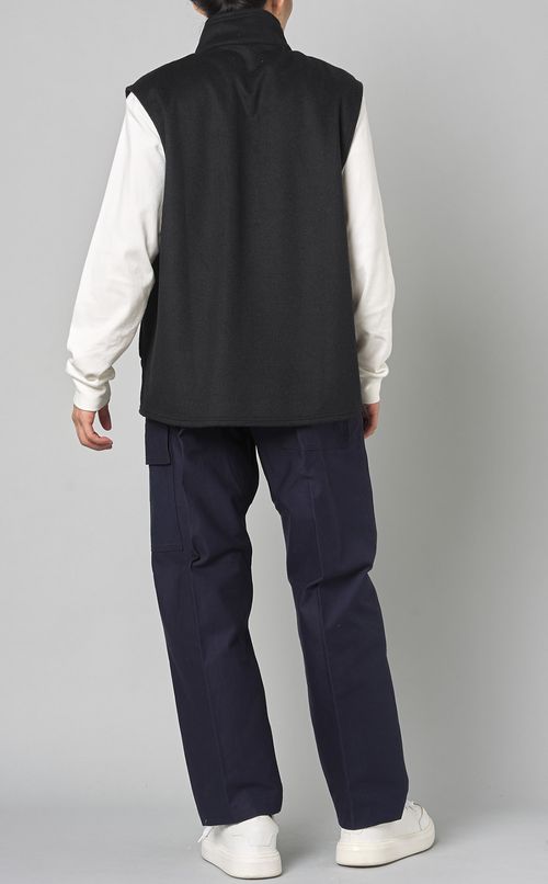 ウールシルクジップベスト