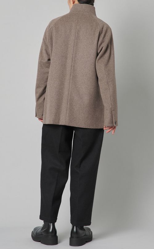 ラムブレンドビーバーハーフコート