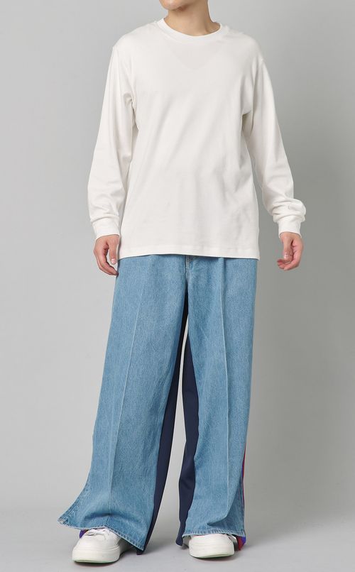 ジャージーマージングデニムパンツ