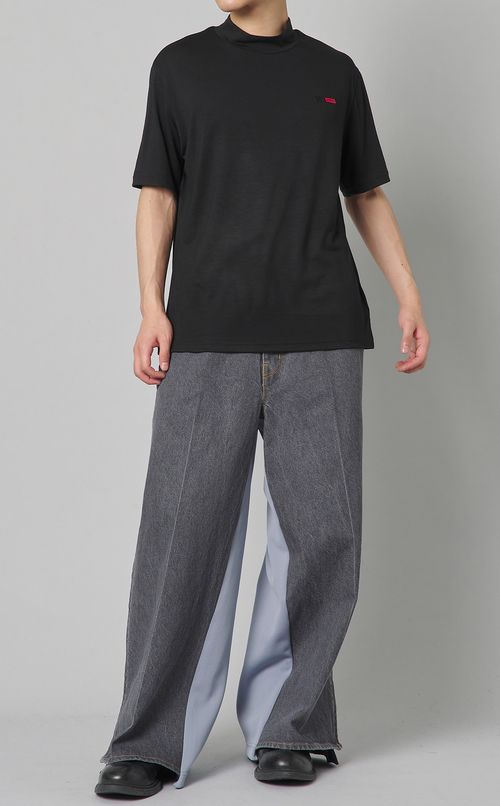 【手洗い可】ウールモックネックシャツ